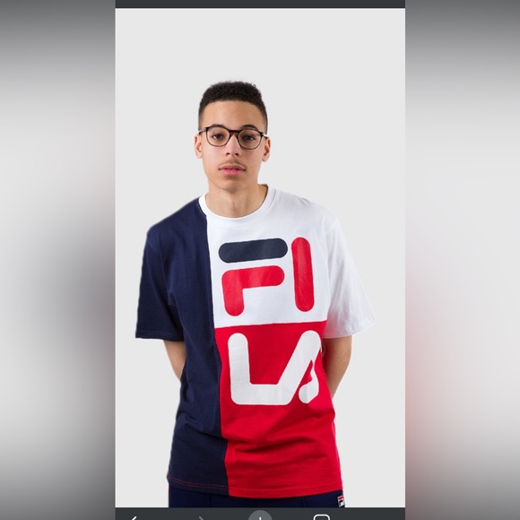 NWT bold color block Fila T-shirt - Picture 2 of 6